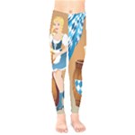 oktoberfest blonde beer girl Kids  Leggings