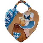 oktoberfest blonde beer girl Giant Heart Shaped Tote