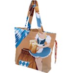 oktoberfest blonde beer girl Drawstring Tote Bag