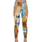 oktoberfest blonde beer girl Lightweight Velour Classic Yoga Leggings