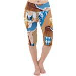 oktoberfest blonde beer girl Lightweight Velour Cropped Yoga Leggings