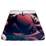 dark thanksgiving dinner Fitted Sheet (California King Size)