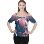 dark thanksgiving dinner Cutout Shoulder Tee