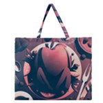 dark thanksgiving dinner Zipper Large Tote Bag