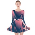 dark thanksgiving dinner Long Sleeve Velvet Skater Dress