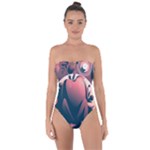 dark thanksgiving dinner Tie Back One Piece Swimsuit