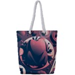 dark thanksgiving dinner Full Print Rope Handle Tote (Small)