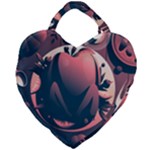 dark thanksgiving dinner Giant Heart Shaped Tote