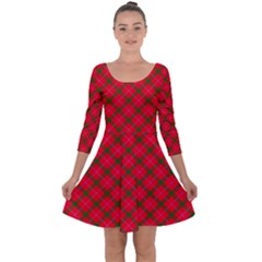 Quarter Sleeve Skater Dress 