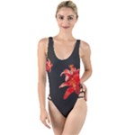 color025a High Leg Strappy Swimsuit