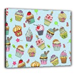 Cupcake Doodle Pattern Canvas 24  x 20  (Stretched)