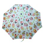 Cupcake Doodle Pattern Folding Umbrellas