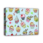 Cupcake Doodle Pattern Deluxe Canvas 14  x 11  (Stretched)