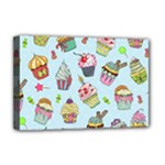 Cupcake Doodle Pattern Deluxe Canvas 18  x 12  (Stretched)