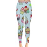 Cupcake Doodle Pattern Leggings 