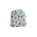 Cupcake Doodle Pattern Drawstring Pouch (Small)