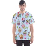 Cupcake Doodle Pattern Men s Sports Mesh Tee