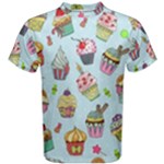 Cupcake Doodle Pattern Men s Cotton Tee