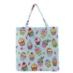 Cupcake Doodle Pattern Grocery Tote Bag