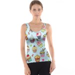 Cupcake Doodle Pattern Tank Top