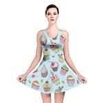 Cupcake Doodle Pattern Reversible Skater Dress