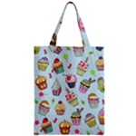 Cupcake Doodle Pattern Zipper Classic Tote Bag