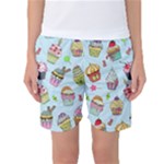 Cupcake Doodle Pattern Women s Basketball Shorts