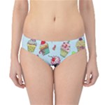 Cupcake Doodle Pattern Hipster Bikini Bottoms