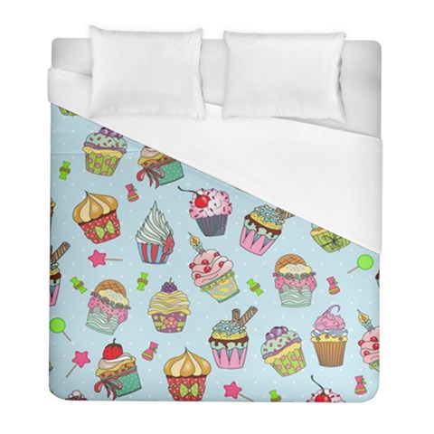 Cupcake Doodle Pattern Duvet Cover (Full/ Double Size) from ArtsNow.com