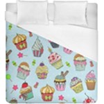 Cupcake Doodle Pattern Duvet Cover (King Size)