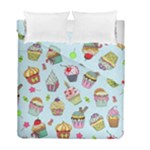 Cupcake Doodle Pattern Duvet Cover Double Side (Full/ Double Size)