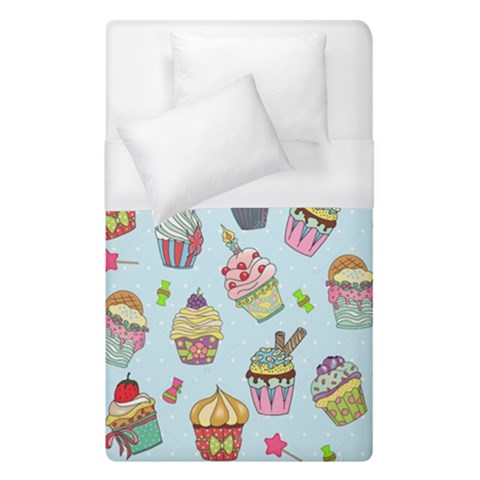 Cupcake Doodle Pattern Duvet Cover (Single Size) from ArtsNow.com