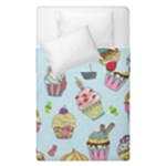 Cupcake Doodle Pattern Duvet Cover Double Side (Single Size)