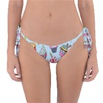 Cupcake Doodle Pattern Reversible Bikini Bottom