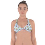 Cupcake Doodle Pattern Halter Neck Bikini Top