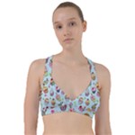 Cupcake Doodle Pattern Sweetheart Sports Bra