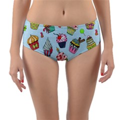 Reversible Mid-Waist Bikini Bottoms 