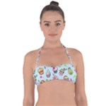 Cupcake Doodle Pattern Halter Bandeau Bikini Top