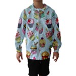 Cupcake Doodle Pattern Kids  Hooded Windbreaker