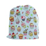 Cupcake Doodle Pattern Drawstring Pouch (2XL)