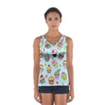 Cupcake Doodle Pattern Sport Tank Top 