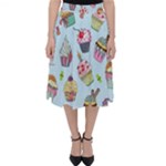 Cupcake Doodle Pattern Classic Midi Skirt