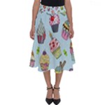 Cupcake Doodle Pattern Perfect Length Midi Skirt