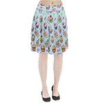 Cupcake Doodle Pattern Pleated Skirt