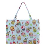 Cupcake Doodle Pattern Medium Tote Bag