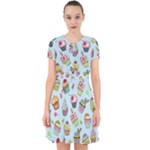 Cupcake Doodle Pattern Adorable in Chiffon Dress