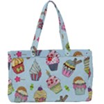 Cupcake Doodle Pattern Canvas Work Bag