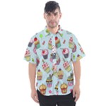 Cupcake Doodle Pattern Men s Short Sleeve Shirt