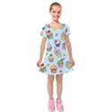 Kids  Short Sleeve Velvet Dress 