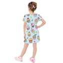 Kids  Short Sleeve Velvet Dress 